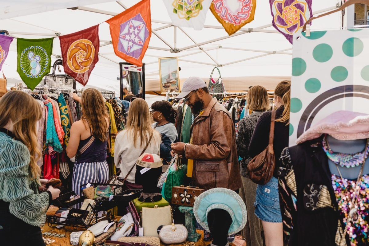 Visitors shop at the Vintage Block Party in September of last year. Photo courtesy of Carrie Martensen